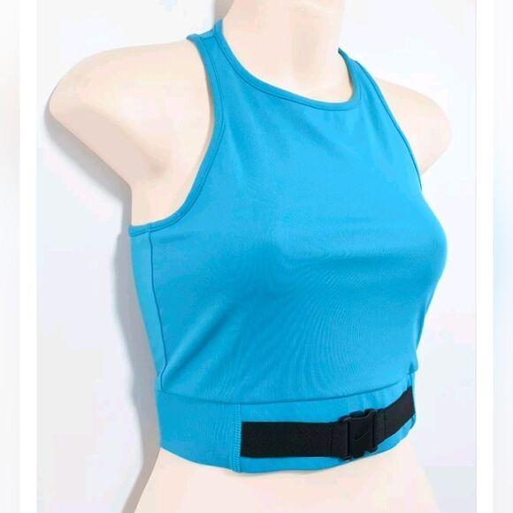 Nike Women's Buckle Crop Tank Top Gym Training (Teal ) (XSmall) RRP£40 - Picture 5 of 6